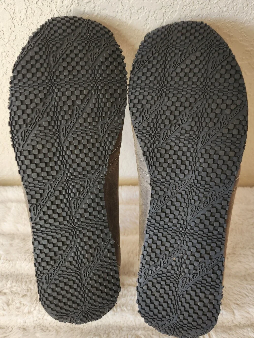 Eddie Bauer Christine Gray Oiled Leather Slip-on Sneakers Ballet Flats Women's 9